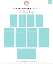 Load image into Gallery viewer, Envelopes 4 Money Bill Coin Holders SVG