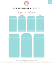 Load image into Gallery viewer, Envelopes 4 Money Bill Coin Holders SVG