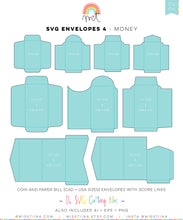 Load image into Gallery viewer, Envelopes 4 Money Bill Coin Holders SVG