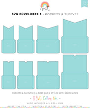 Load image into Gallery viewer, Envelopes 5 Pockets + Sleeves SVG