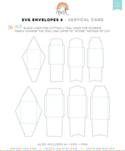 Load image into Gallery viewer, Envelopes 6 Vertical Card SVG