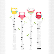 Load image into Gallery viewer, Treetop Owls DIY Printable Digital Wall Art