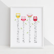 Load image into Gallery viewer, Treetop Owls DIY Printable Digital Wall Art