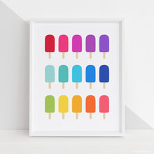 Load image into Gallery viewer, Rainbow Popsicles DIY Printable Digital Wall Art