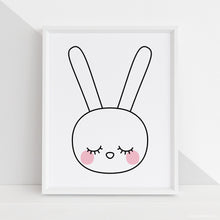 Load image into Gallery viewer, Sleepy Eyes Bunny DIY Printable Digital Wall Art