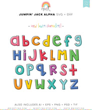 Load image into Gallery viewer, Jumpin' Jack Alphabet SVG Digital Cut Files