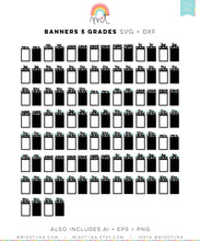 Load image into Gallery viewer, Banners 5 - Grades School Graduation Photo Templates SVG Digital Cut Files