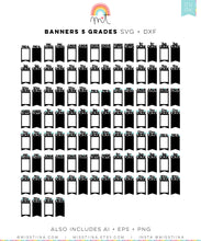 Load image into Gallery viewer, Banners 5 - Grades School Graduation Photo Templates SVG Digital Cut Files