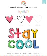 Load image into Gallery viewer, Jumpin' Jack Alphabet SVG Digital Cut Files