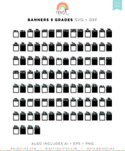 Load image into Gallery viewer, Banners 5 - Grades School Graduation Photo Templates SVG Digital Cut Files