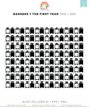 Load image into Gallery viewer, Banners 7 - Baby's First Year 1-12 Months + Weeks Photo Templates SVG Digital Cut Files