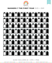 Load image into Gallery viewer, Banners 7 - Baby's First Year 1-12 Months + Weeks Photo Templates SVG Digital Cut Files