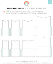 Load image into Gallery viewer, Envelopes 5 Pockets + Sleeves SVG
