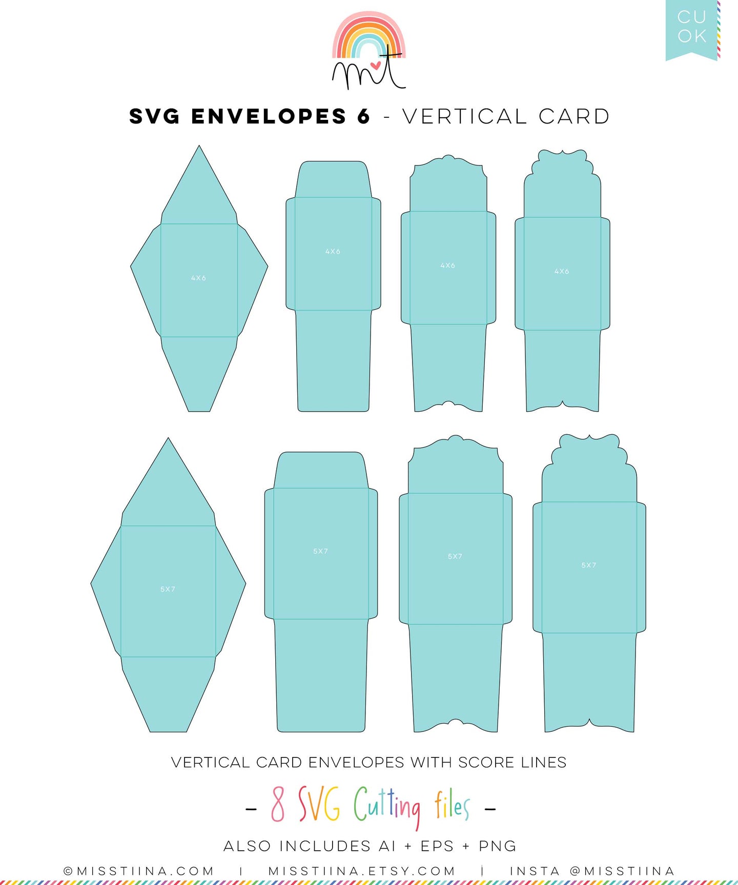 Envelopes 6 Vertical Card SVG