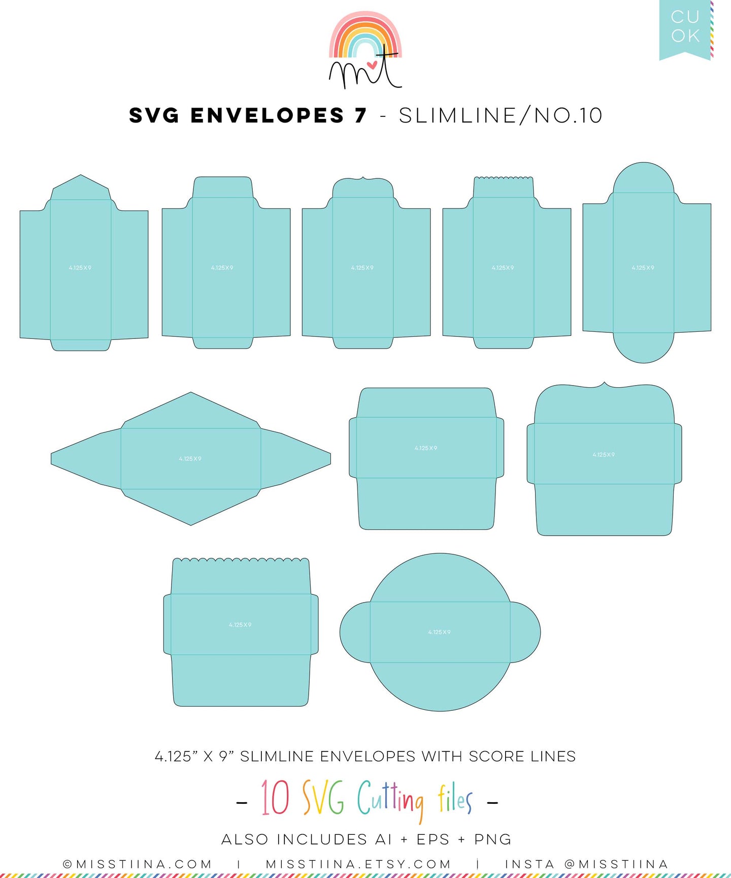 Envelopes 7 Slimline SVG