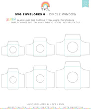 Load image into Gallery viewer, Envelopes 8 Round Window SVG
