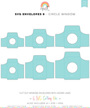 Load image into Gallery viewer, Envelopes 8 Round Window SVG
