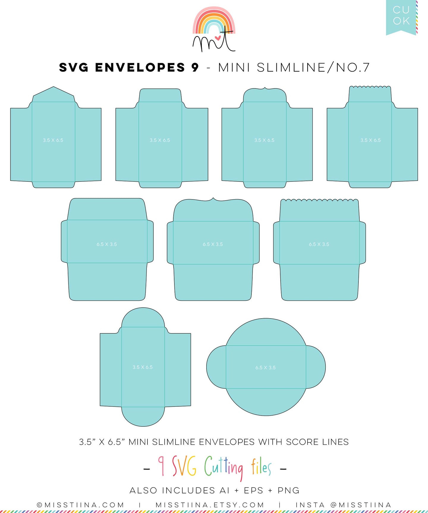 Envelopes 9 Mini Slimline SVG