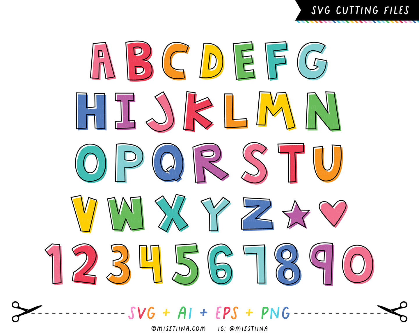 Jumpin' Jack Alphabet SVG Digital Cut Files