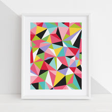 Load image into Gallery viewer, Geometric Rainbow Triangles DIY Printable Digital Wall Art
