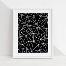 Load image into Gallery viewer, Geometric Triangles Black and White DIY Printable Digital Wall Art
